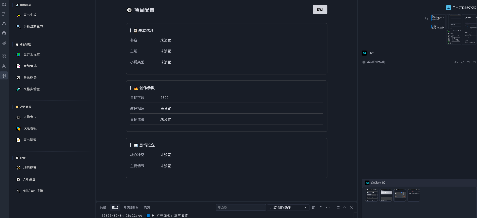 项目设定